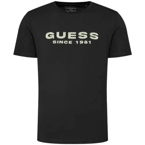 Abbigliamento Uomo T-shirt maniche corte Guess Since 1981 Nero