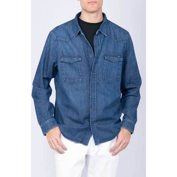 Abbigliamento Uomo Camicie maniche lunghe 7 for all Mankind JS6MC210EX MIDBLUE Blu