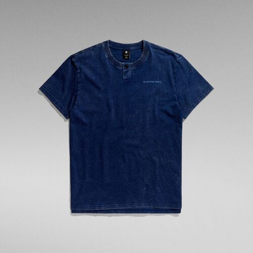 Abbigliamento Uomo T-shirt & Polo G-Star Raw D24435 D588 - HENLEY-A826 WORN IN BLUE Blu