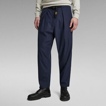Abbigliamento Uomo Pantaloni G-Star Raw D24303 D517 PLEATED CHINO BELT RELAXED-C742 Blu