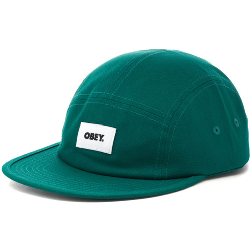Accessori Cappelli Obey Bold Label Organic 5 Panel Hat Aventurine Green Verde