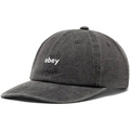 Image of Cappelli Obey Pigment Lowercare 6 Panel Strapback Pigment Black