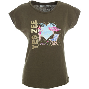 Abbigliamento Donna T-shirt & Polo Yes Zee T212 TL00 Verde