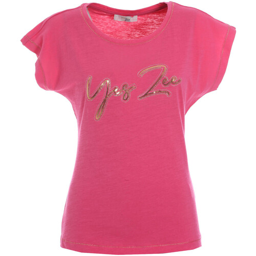 Abbigliamento Donna T-shirt & Polo Yes Zee T229 TL00 Rosa