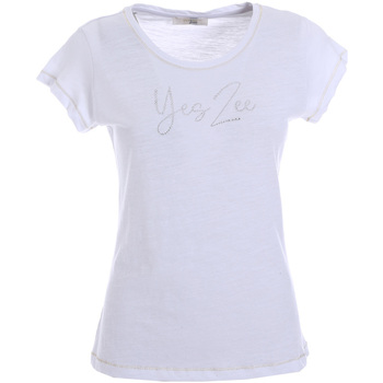 Abbigliamento Donna T-shirt & Polo Yes Zee T257 TL02 Bianco