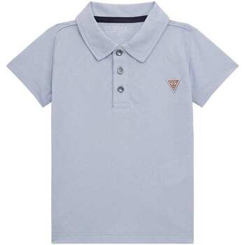 Abbigliamento Bambino Polo maniche corte Guess Polo in cotone con logo  triangolo N2GP03KAPY0 Marine
