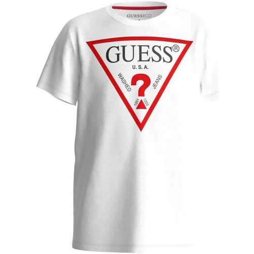 Abbigliamento Bambino T-shirt maniche corte Guess T-shirt logo triangolo N73I55K8HM0 Bianco