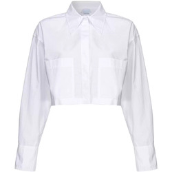 Abbigliamento Donna Camicie Pinko camicia bianca corta Pergusa Bianco