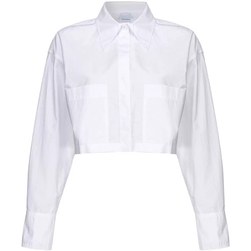 Abbigliamento Donna Camicie Pinko camicia bianca corta Pergusa Bianco