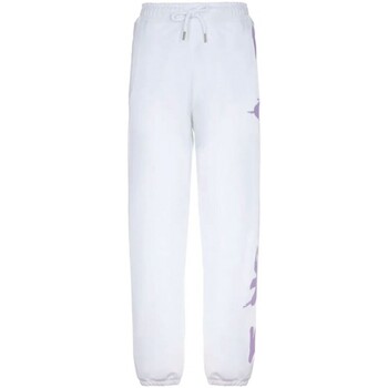 Abbigliamento Donna Jeans Disclaimer Pantalone Con Logo Laterale Bianco
