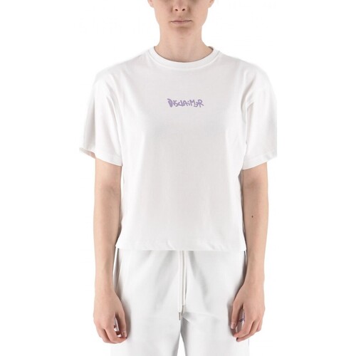 Abbigliamento Donna T-shirt & Polo Disclaimer T-Shirt Con Logo Bianco Bianco