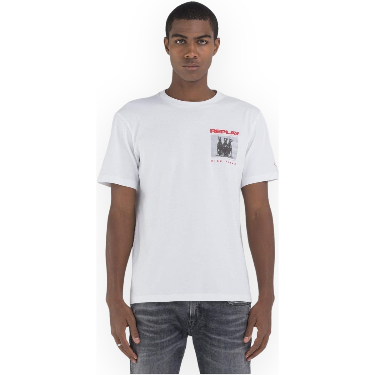 Abbigliamento Uomo T-shirt & Polo Replay M676600022662 001 Bianco