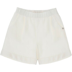Abbigliamento Bambina Shorts / Bermuda Please BERMUDA ELASTICATO CON PINCES P.TO MILANO Bianco
