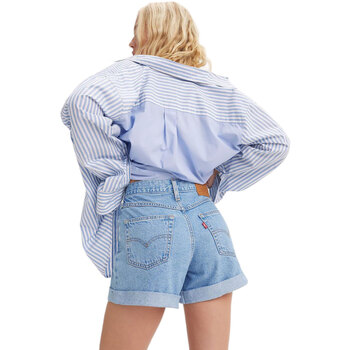 Levi's ROLLED 80'S MOM SHORTS BACK TO BLUE Blu