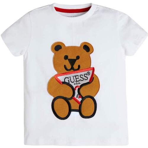 Abbigliamento Unisex bambino T-shirt maniche corte Guess T-SHIRT LOGO N0BI22I3Z00 Bianco