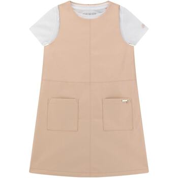 Abbigliamento Bambina Completi Guess Set t-shirt e salopette similpelle J4RK17K8GF0 Rosa