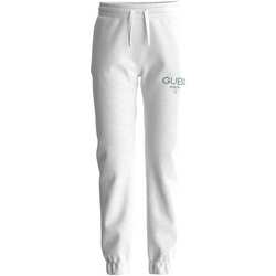 Abbigliamento Bambina Pantaloni Guess Pantalone con logo in strass J4RQ11KA6R4 Bianco