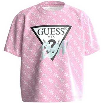 Abbigliamento Bambina T-shirt maniche corte Guess T-shirt stampa all over J4RI06K6YW3 Rosa