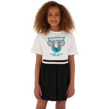 Abbigliamento Bambina T-shirt maniche corte Guess Maglietta  Tennis J4RI05K6YW4 Bianco