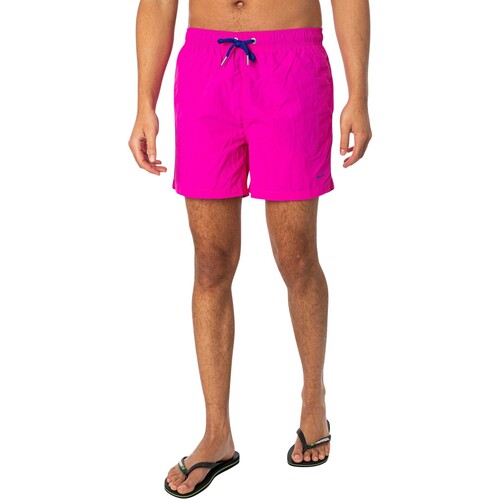 Abbigliamento Uomo Costume / Bermuda da spiaggia Gant Pantaloncini da bagno con logo Rosa
