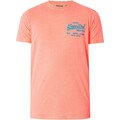 Image of T-shirt Superdry T-shirt con logo vintage al neon sul petto