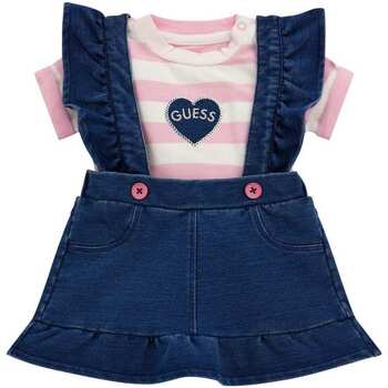 Abbigliamento Bambina Completo Guess Abito in maglia effetto denim A4RG08K9NF3 Rosa