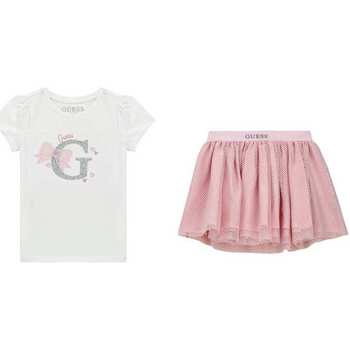 Abbigliamento Bambina Completo Guess Set gonna + t-shirt K4RG05K6YW0 Bianco