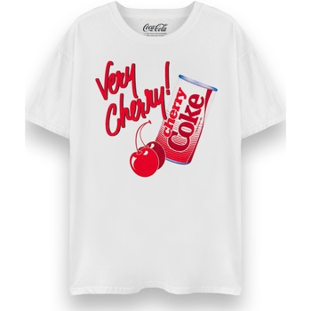 Abbigliamento Donna T-shirts a maniche lunghe Coca-Cola Very Cherry Cherry Coke Bianco