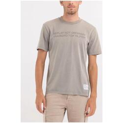 Abbigliamento Uomo T-shirt maniche corte Replay T-shirt girocollo realizzata in jersey M6818.000 Beige