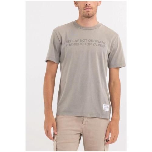 Abbigliamento Uomo T-shirt maniche corte Replay T-shirt girocollo realizzata in jersey M6818.000 Beige