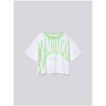 Abbigliamento Bambina T-shirt maniche corte Replay T-shirt cropped scollo rotondo SG7515.051 Bianco