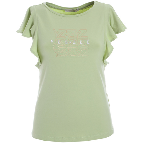 Abbigliamento Donna T-shirt & Polo Yes Zee T209 S702 Verde