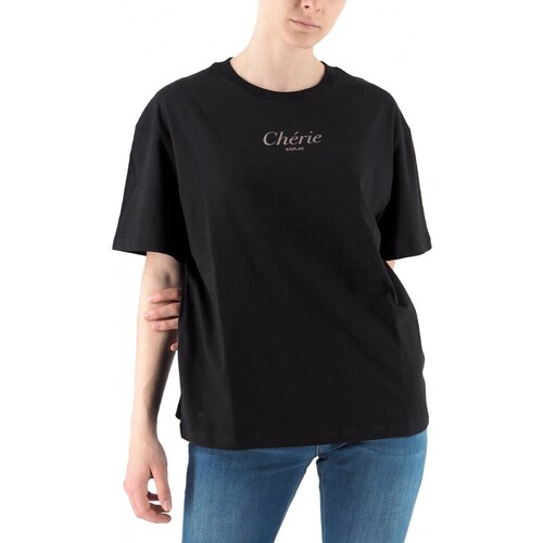 Abbigliamento Donna T-shirt & Polo Replay T-Shirt Con Grafica Black Nero