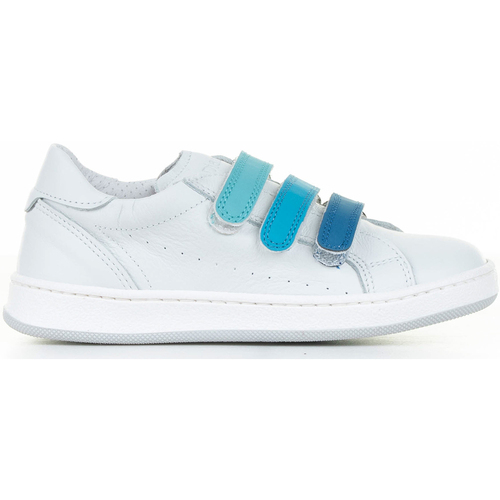 Scarpe Bambino Sneakers Dianetti Sneaker bianco azzurro con strap 