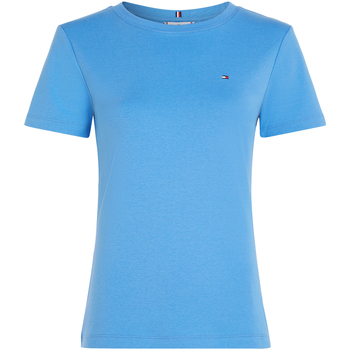 Abbigliamento Donna T-shirt & Polo Tommy Hilfiger T-shirt azzurra con mini logo 