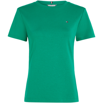 Abbigliamento Donna T-shirt & Polo Tommy Hilfiger T-shirt verde con mini logo 