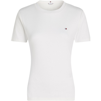 Abbigliamento Donna T-shirt & Polo Tommy Hilfiger T-shirt bianca con mini logo 