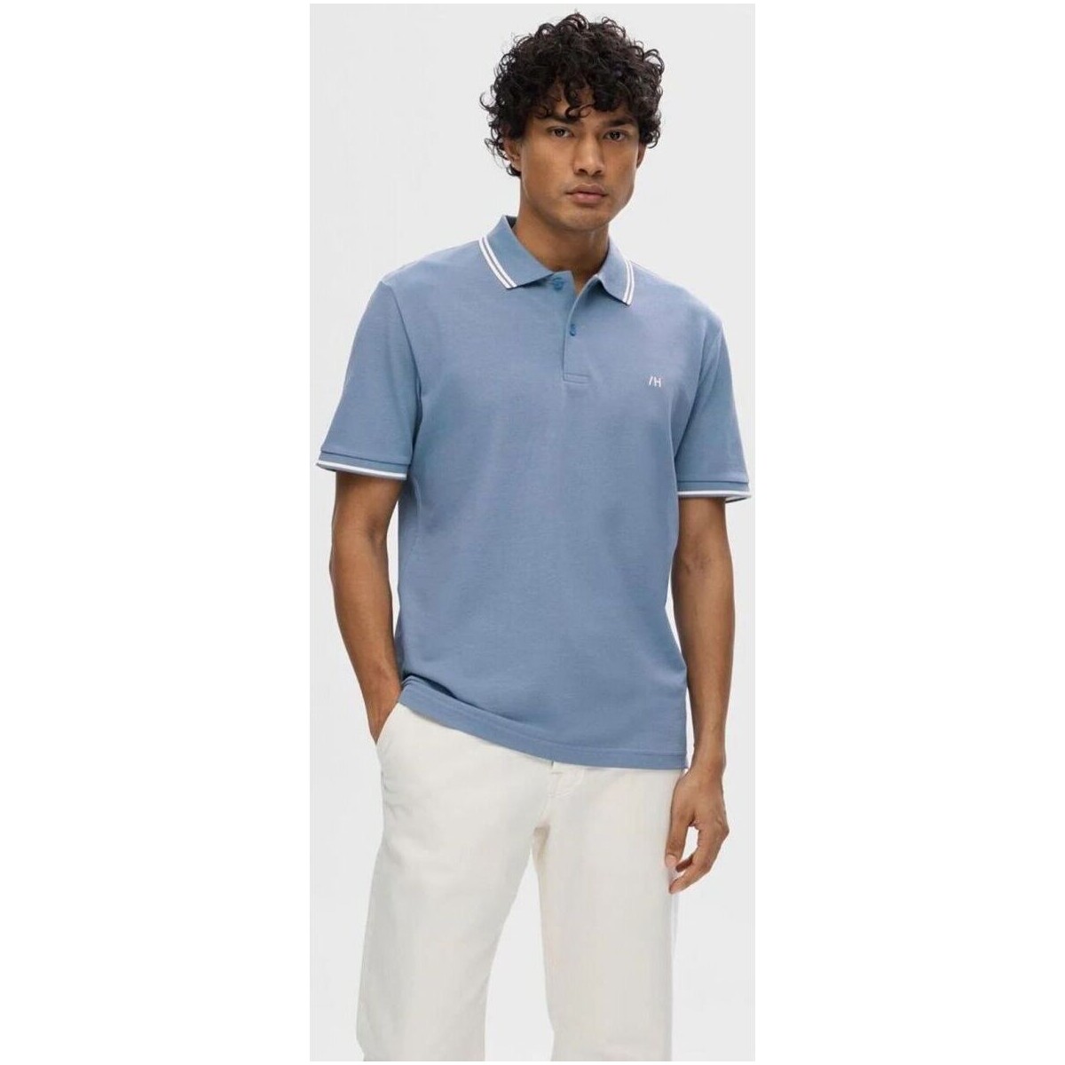 Abbigliamento Uomo T-shirt & Polo Selected 16087840 DANTE SPORT-CASHMERE BLUE Blu