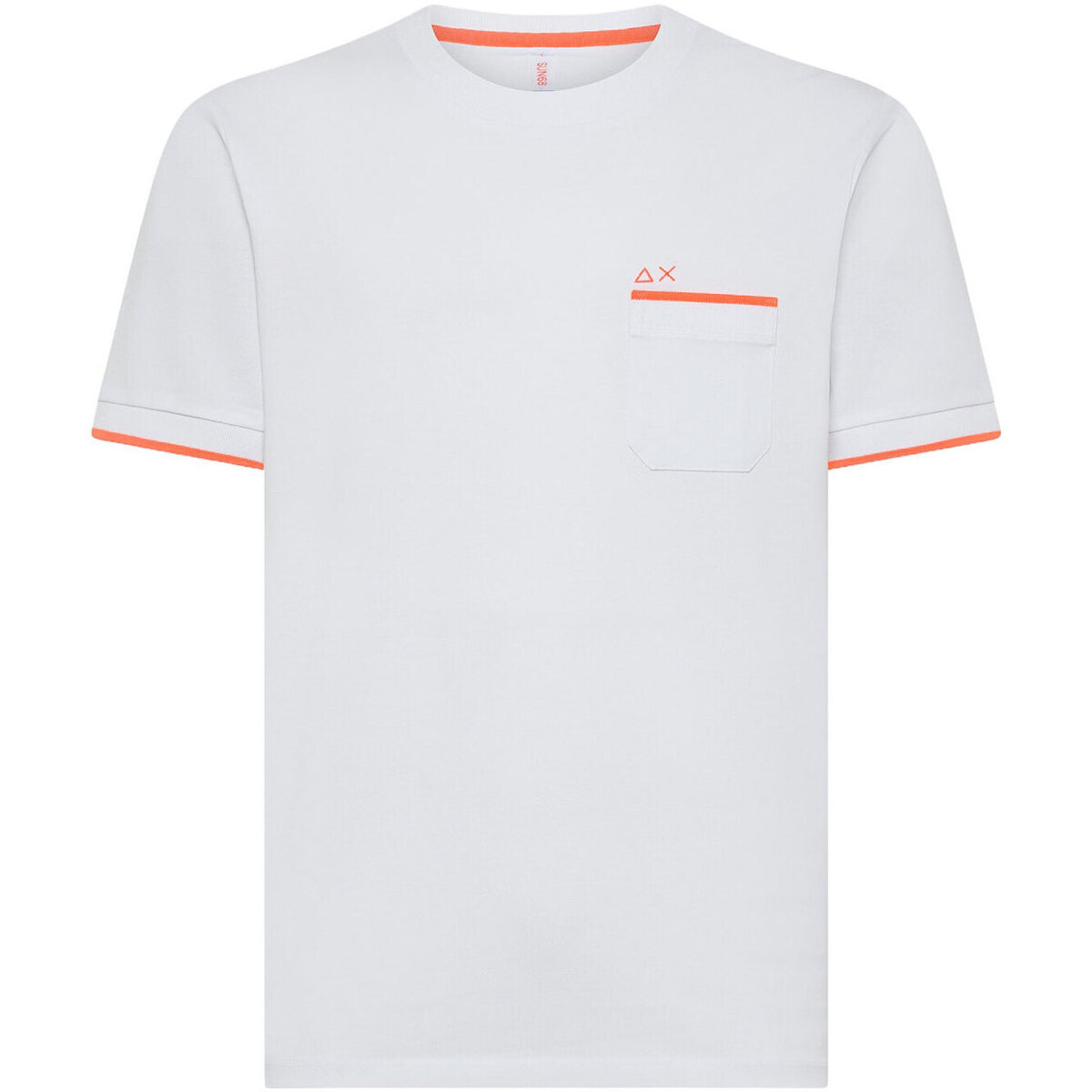 Abbigliamento Uomo T-shirt maniche corte Sun68 T-SHIRT PE SMALL STRIPES ON CUFFS S/S Bianco