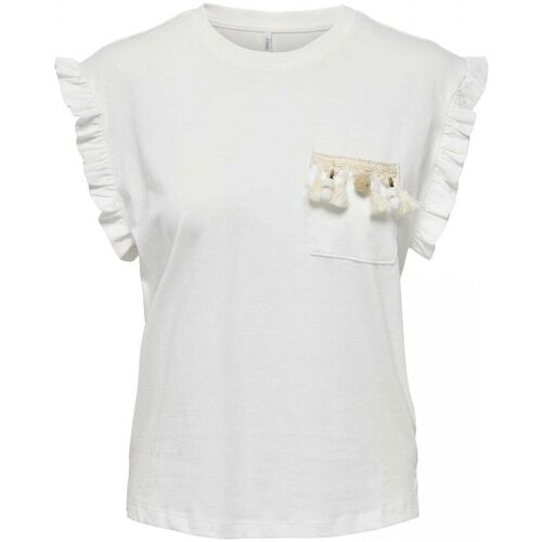Abbigliamento Donna T-shirt & Polo Only 15289732 FILIPPA-CLOUD DANVER Beige
