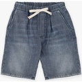 Image of Pantaloni corti Please Kids Shorts jeans in cotone con coulisse RE73B09B61