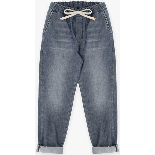 Abbigliamento Bambino Jeans Please Kids Jeans a gamba dritta con coulisse PE84B09B61 Blu