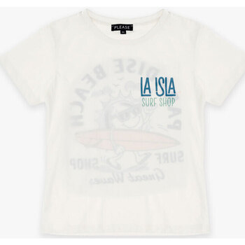 Abbigliamento Bambino T-shirt maniche corte Please Kids T-shirt con stampa sul retro MB77030B61 Bianco