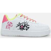 Scarpe Donna Sneakers Bata Sneaker da bambina con lacci colorati Bianco