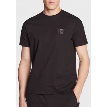 Abbigliamento Uomo T-shirt maniche corte EAX T-shirt uomo  con logo sul petto Nero