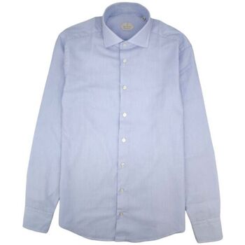 Abbigliamento Uomo Camicie maniche lunghe Bastoncino Camicia Simo Cotton Uomo Sky Reflection Blu