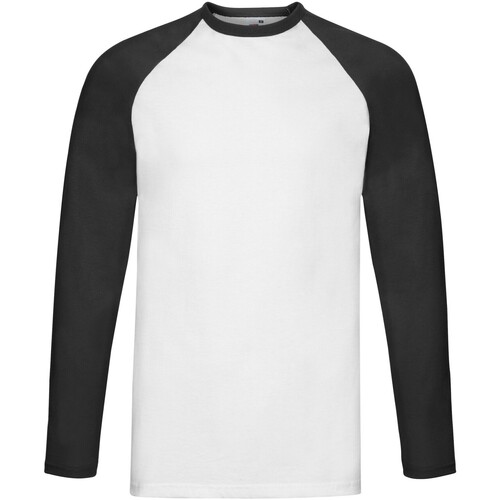 Abbigliamento Uomo T-shirts a maniche lunghe Fruit Of The Loom SS028 Nero