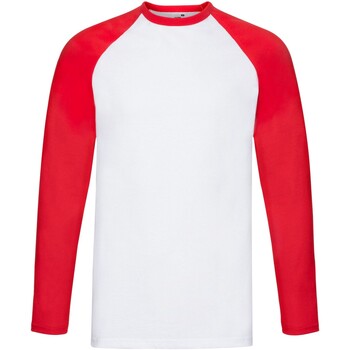 Abbigliamento Uomo T-shirts a maniche lunghe Fruit Of The Loom SS028 Rosso