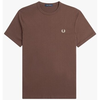 Fred Perry - T-SHIRT LOGO Marrone