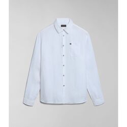 Abbigliamento Uomo Camicie maniche lunghe Napapijri G-LINEN LS NP0A4HQ2-002 Bianco